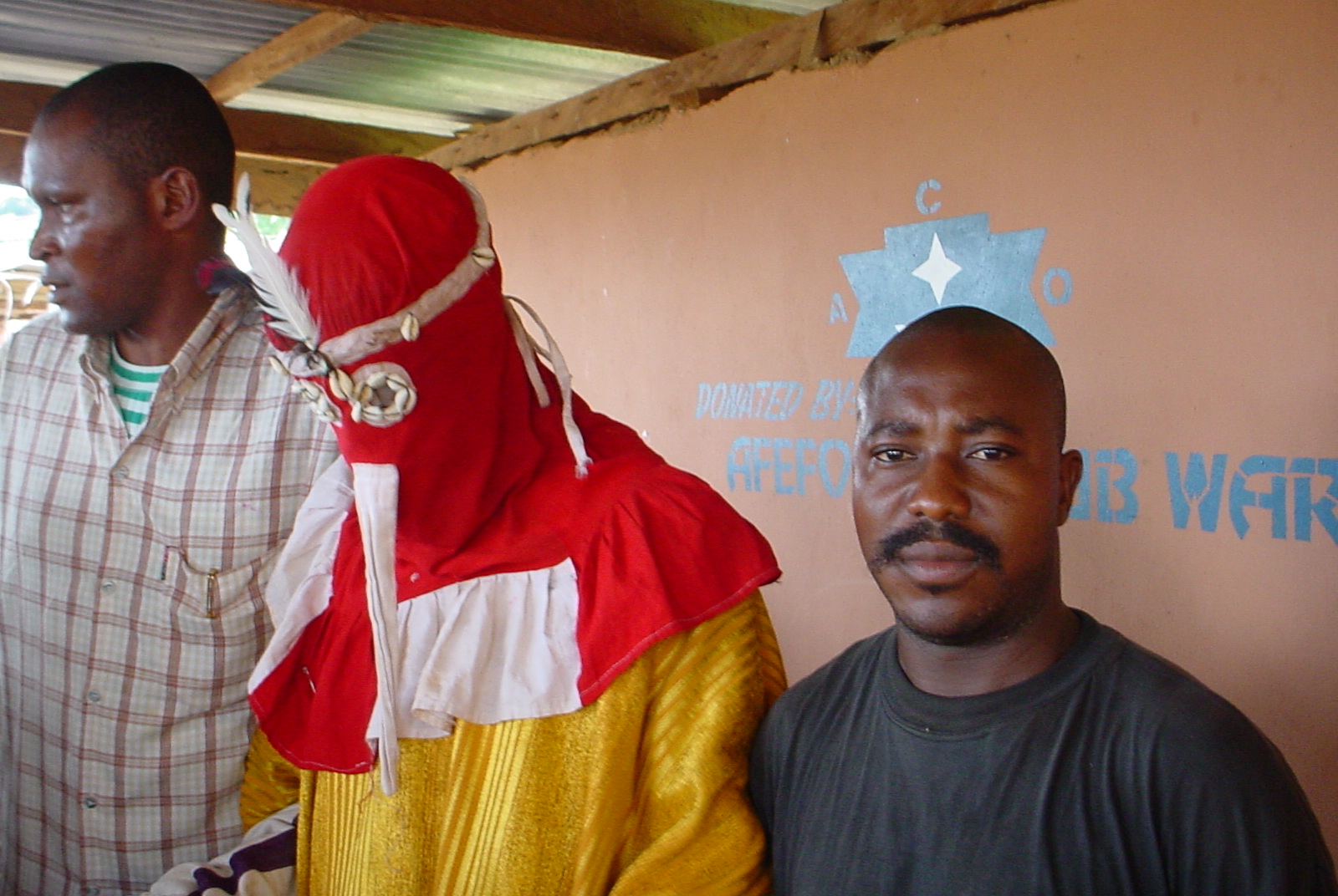 Man in ceremonial costume